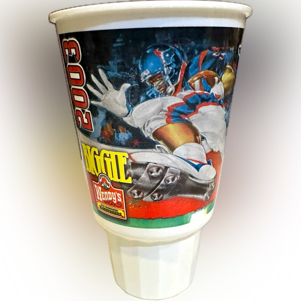 VTG 2003 HOUSTON TEXANS WENDYS BIGGIE CUP FOOTBALL GAME SCHEDULE NFL COLLECTIBLE